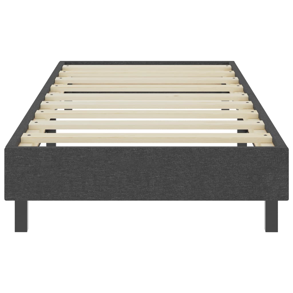 vidaXL Box spring bed fabric dark grey 80x200 cm