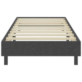 vidaXL Box spring bed fabric dark grey 80x200 cm