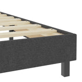 vidaXL Box spring bed fabric dark grey 80x200 cm