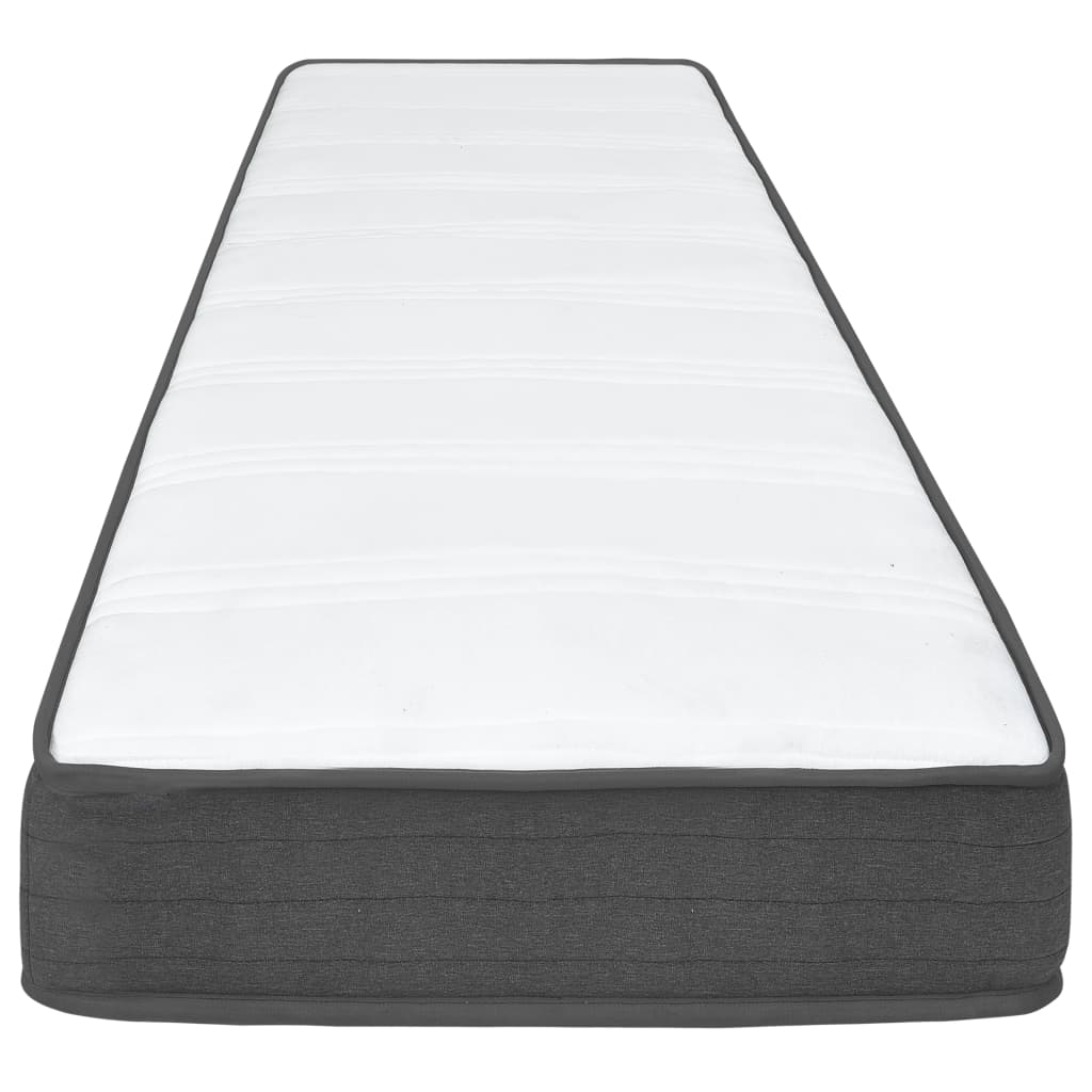 vidaXL Box spring bed fabric dark grey 80x200 cm