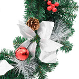 vidaXL Kerstkrans met LED-verlichting Groen 60 cm PVC