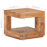 vidaXL Salontafel 45x45x40 cm massief acaciahout