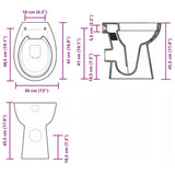 vidaXL Rimless Toilet 7 cm Extra Height Soft Close Ceramic White