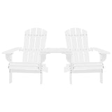 vidaXL Tuinstoelen Adirondack met tafeltje massief vurenhout wit