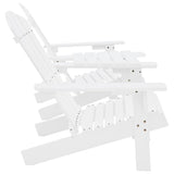 vidaXL Tuinstoelen Adirondack met tafeltje massief vurenhout wit