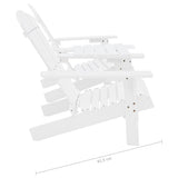 vidaXL Tuinstoelen Adirondack met tafeltje massief vurenhout wit