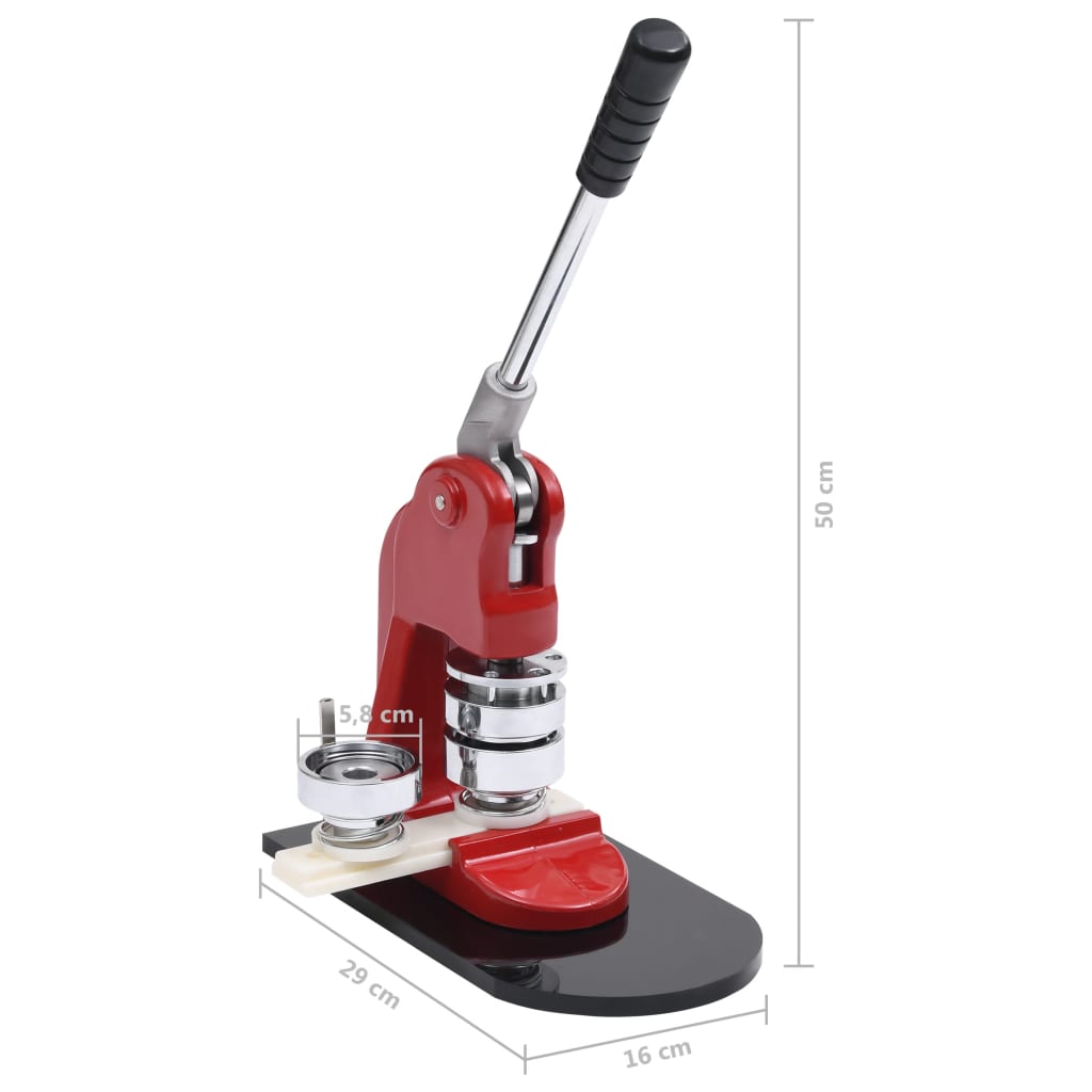 vidaXL Button Maker with Circle Cutter 58 mm