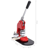 vidaXL Button Maker with Circle Cutter 58 mm