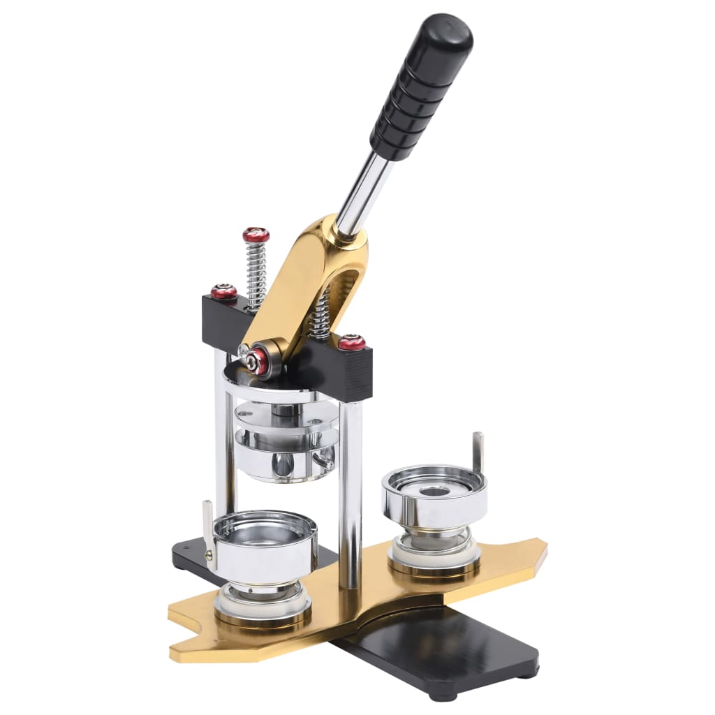vidaXL Button Maker Machine with Circle Cutter Rotary Punch 58 mm