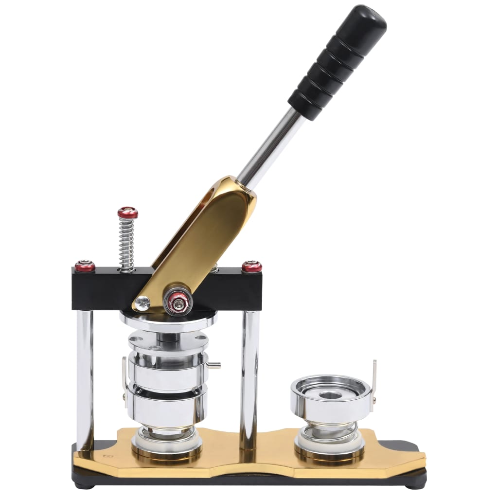 vidaXL Button Maker Machine with Circle Cutter Rotary Punch 58 mm