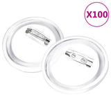 vidaXL Buttons met spelden 100 st 58 mm acryl