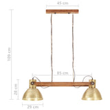 vidaXL Hanglamp industrieel 25 W E27 109 cm zilverkleurig
