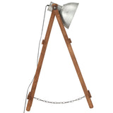 vidaXL Vloerlampen 3 st E27 massief mangohout zilverkleurig