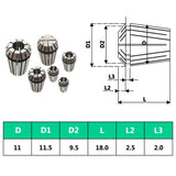 vidaXL 13-piece ER11 Collet Chuck Set