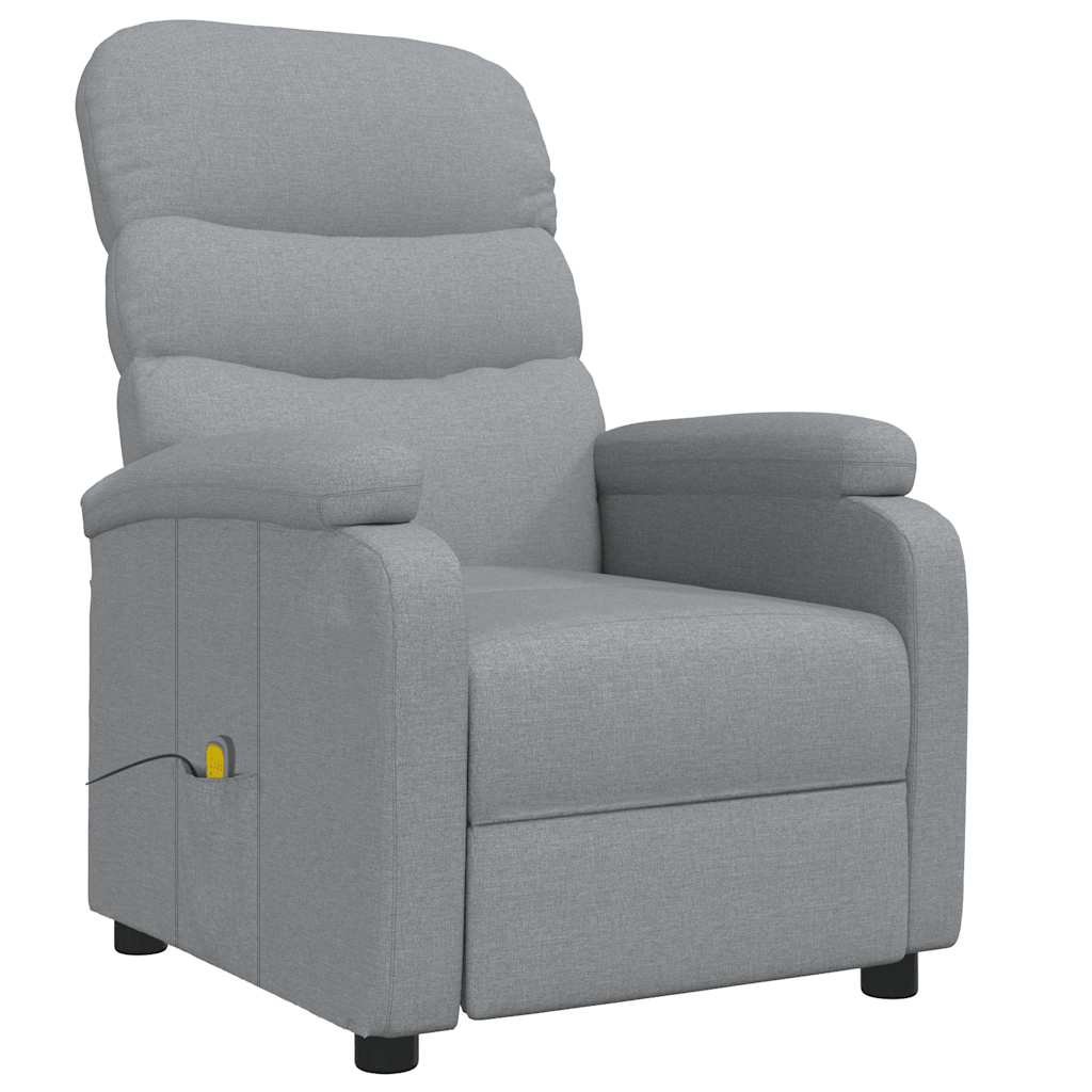 vidaXL Massage chair fabric light grey