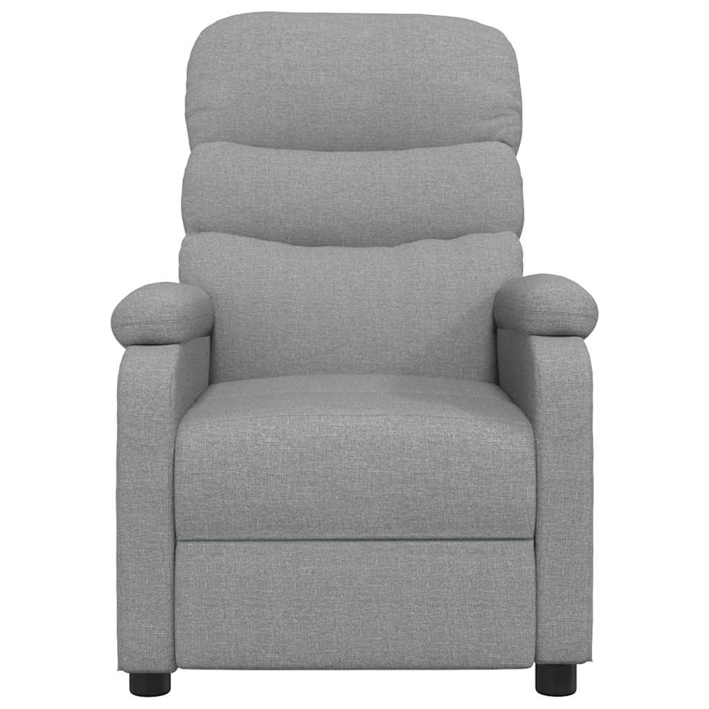 vidaXL Massage chair fabric light grey