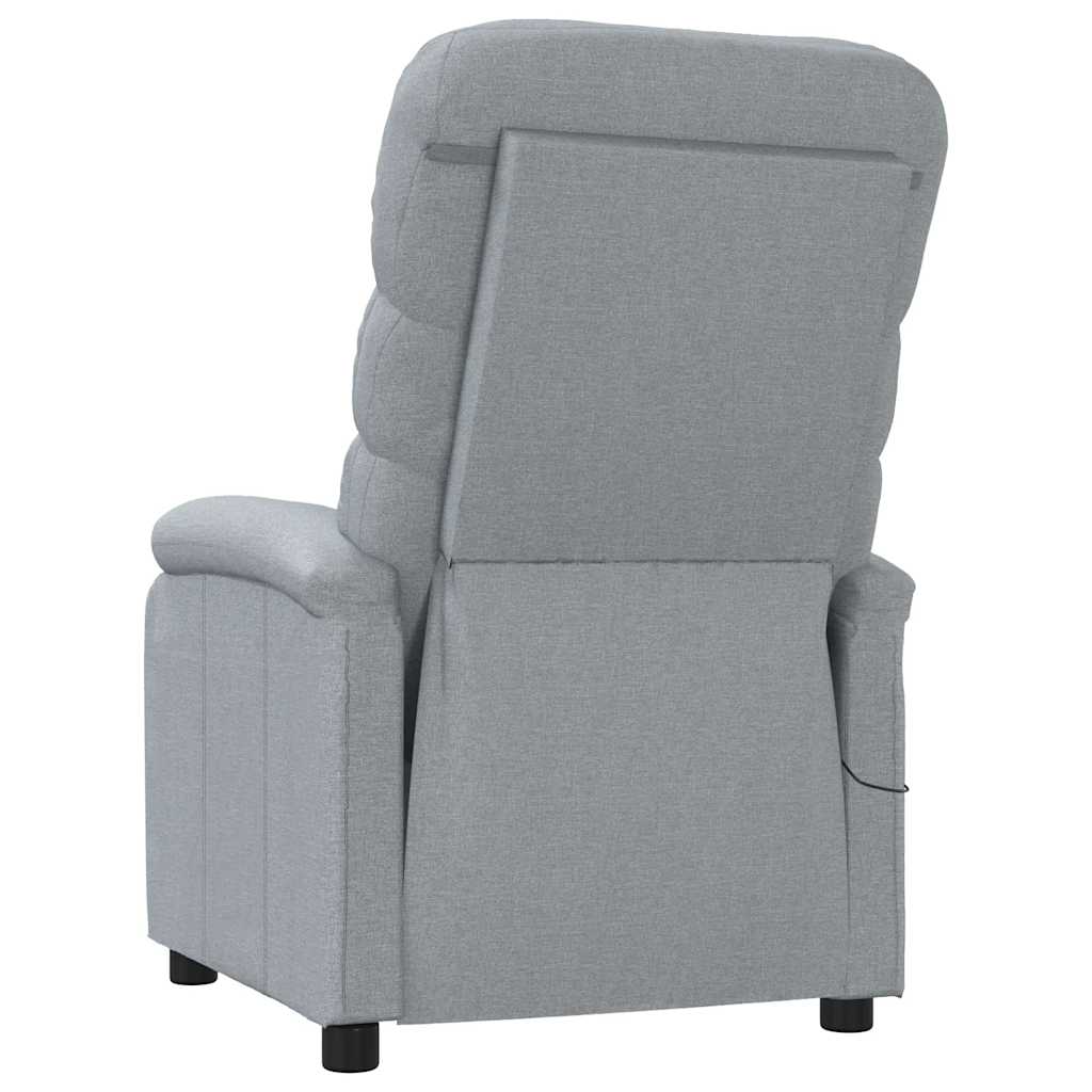 vidaXL Massage chair fabric light grey