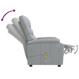vidaXL Massage chair fabric light grey