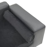 vidaXL Dog sofa 81x43x31 cm plush and artificial leather grey