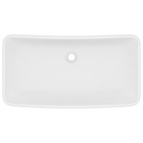 vidaXL Rectangular Wash Basin 71x38 cm Ceramic Matt White
