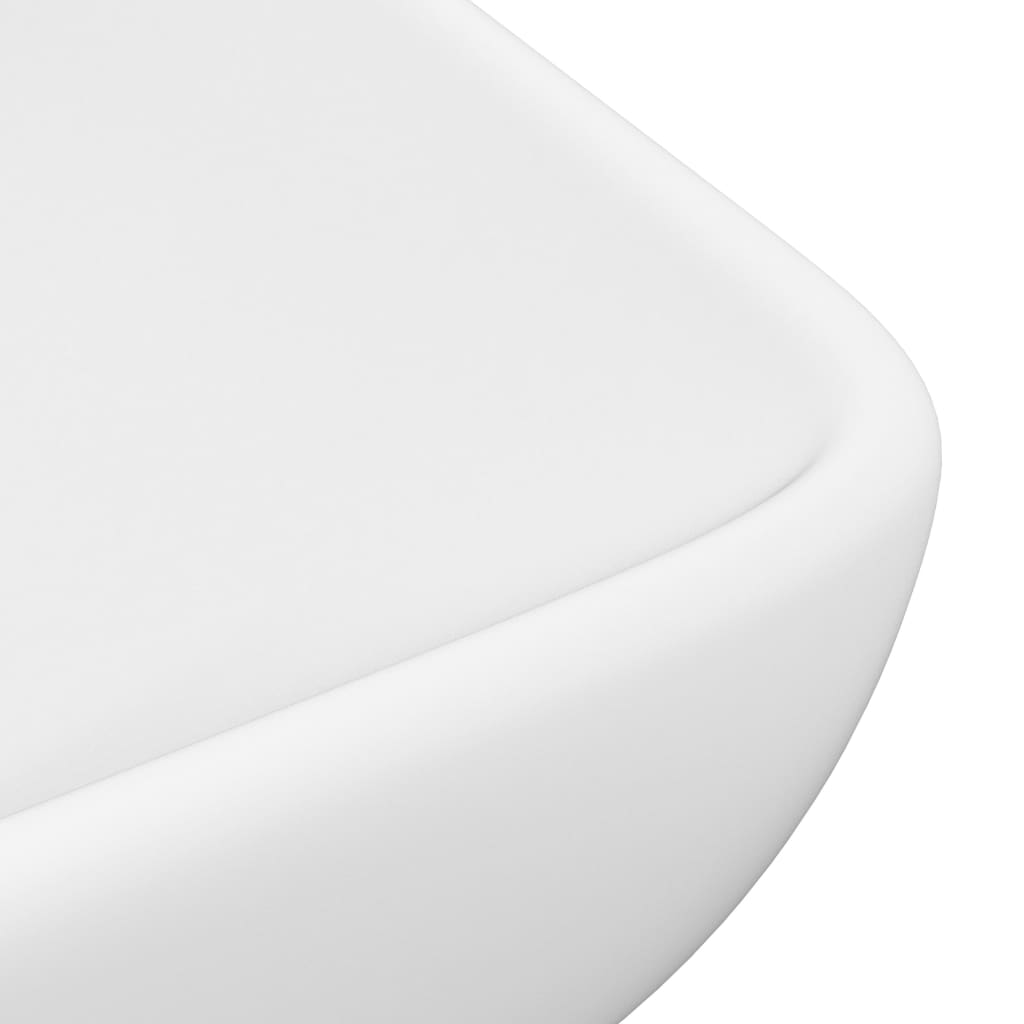 vidaXL Rectangular Wash Basin 71x38 cm Ceramic Matt White