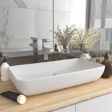 vidaXL Rectangular Wash Basin 71x38 cm Ceramic Matt White