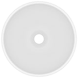 vidaXL Round Wash Basin 32.5x14 cm Ceramic Matte White