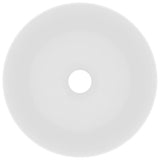 vidaXL Sink round 40x15 cm ceramic matt white