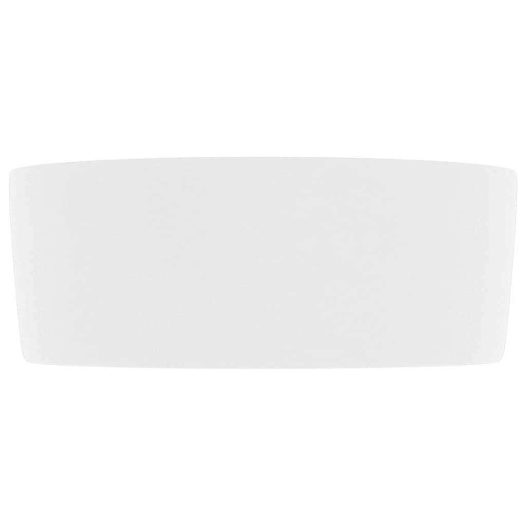 vidaXL Sink round 40x15 cm ceramic matt white