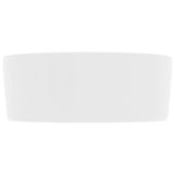 vidaXL Sink round 40x15 cm ceramic matt white