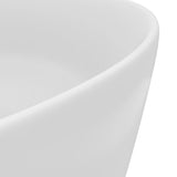 vidaXL Sink round 40x15 cm ceramic matt white