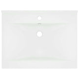 vidaXL Wash Basin with Faucet Hole 60x46 cm Ceramic Matt White