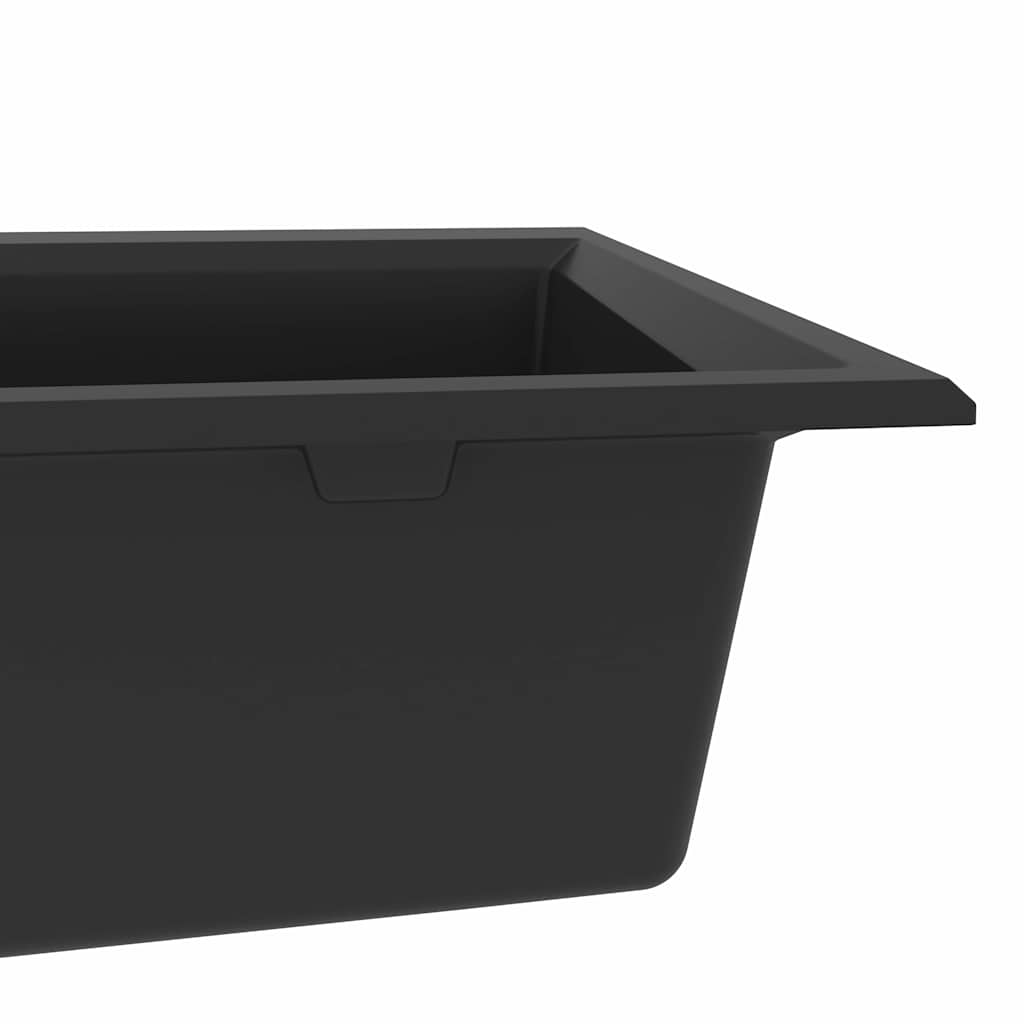 vidaXL Kitchen Sink Black 79 x 50 x 31 cm Quartz and Resin