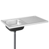 vidaXL Sink with Drainer Set 1000x600x155 mm Stainless Steel Silver