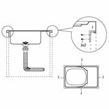 vidaXL Sink with Drainer Set 1000x600x155 mm Stainless Steel Silver