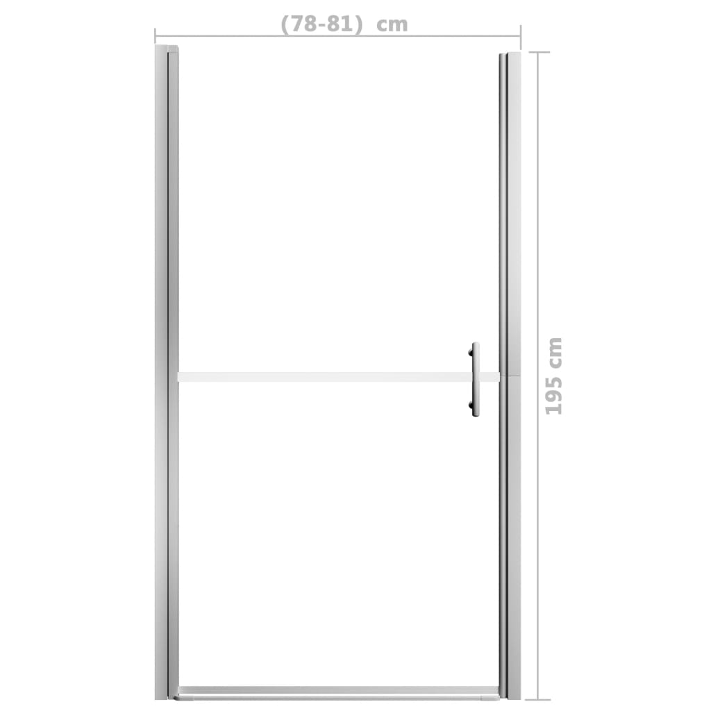 vidaXL Douchedeur 81x195 cm verre dur