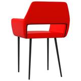 vidaXL Eetkamerstoelen 2 st kunstleer rood