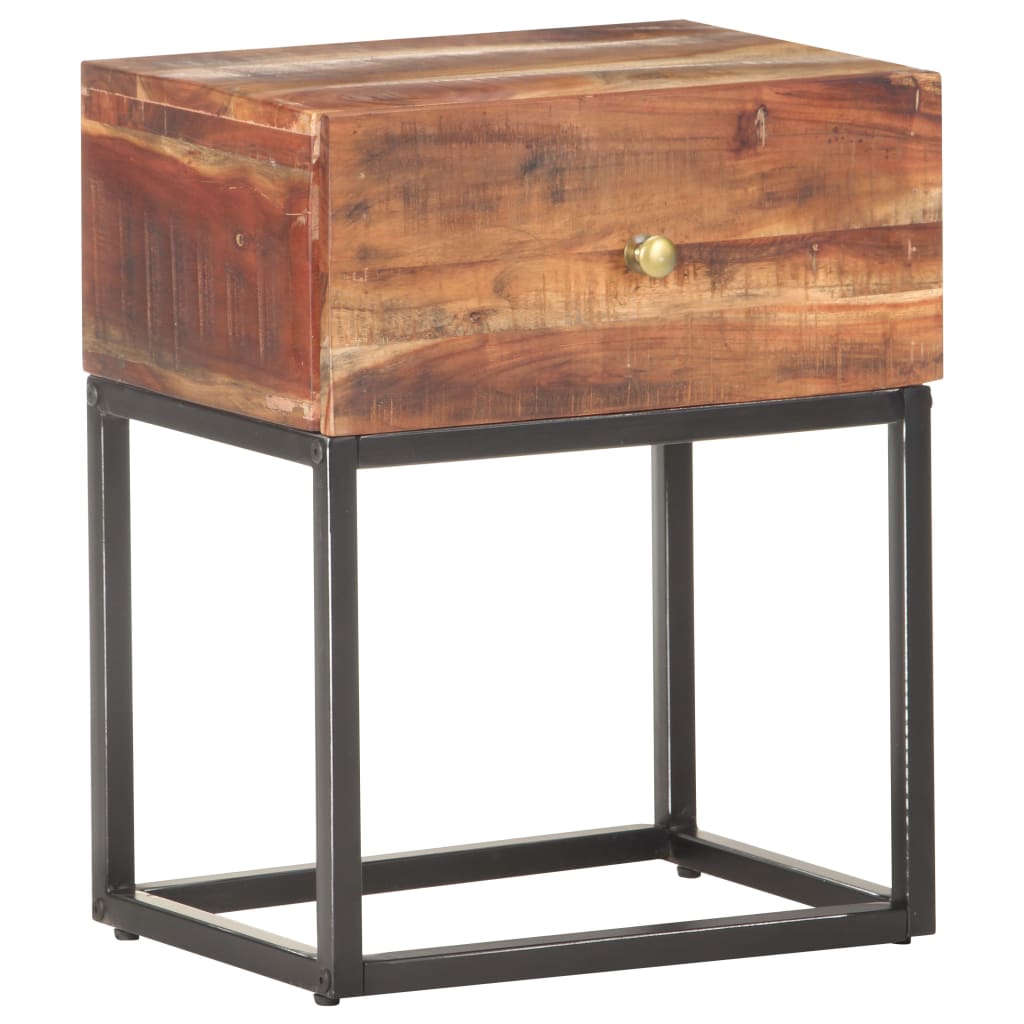 vidaXL Nightstand 40x30x50 cm rough acacia wood