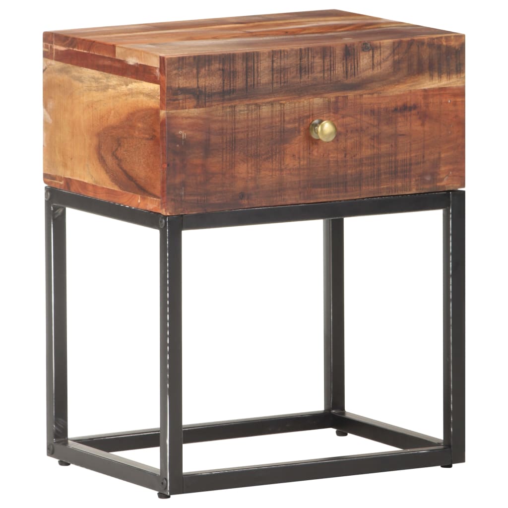 vidaXL Nightstand 40x30x50 cm rough acacia wood