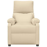 vidaXL Massage Recliner Fabric Cream