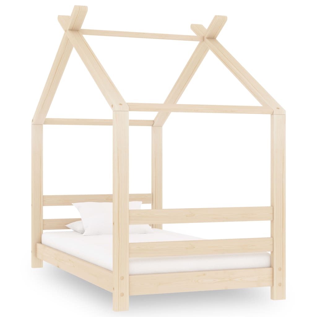 vidaXL Kids' Bed Frame Solid Pine Wood 70x140 cm