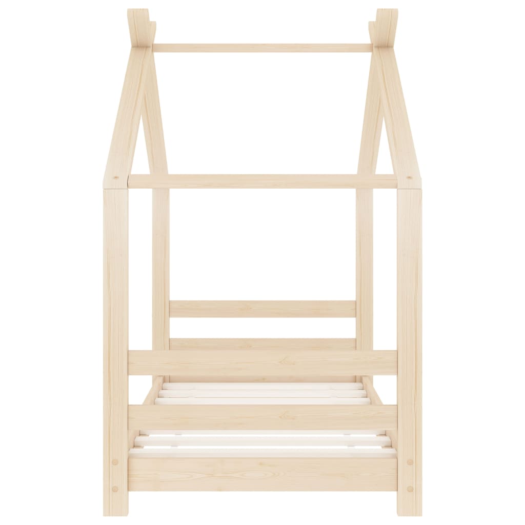 vidaXL Kids' Bed Frame Solid Pine Wood 70x140 cm