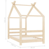 vidaXL Kids' Bed Frame Solid Pine Wood 70x140 cm