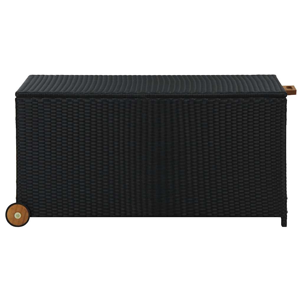 vidaXL Tuinbox 120x65x61 cm poly rattan zwart
