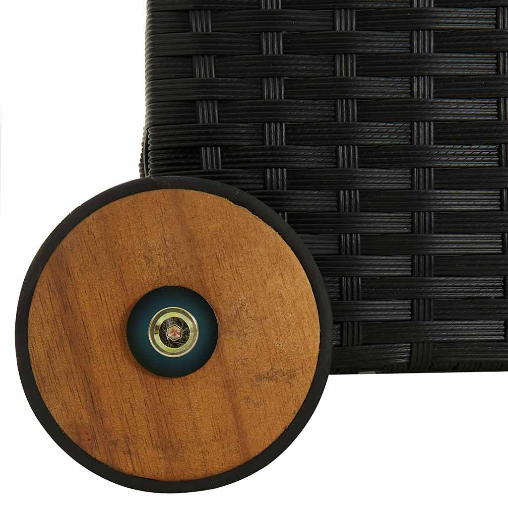 vidaXL Tuinbox 120x65x61 cm poly rattan zwart