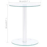 vidaXL Salontafel 40 cm gehard glas transparant
