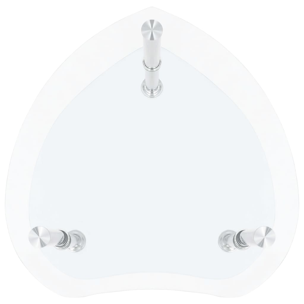 vidaXL Bijzettafel 2-laags 38x38x50 cm gehard glas transparant
