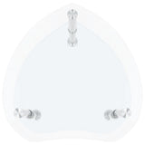 vidaXL Bijzettafel 2-laags 38x38x50 cm gehard glas transparant