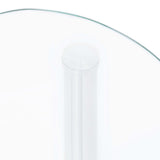 vidaXL Bijzettafel 2-laags 38x38x50 cm gehard glas transparant