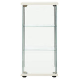 vidaXL Vitrinekast gehard glas wit